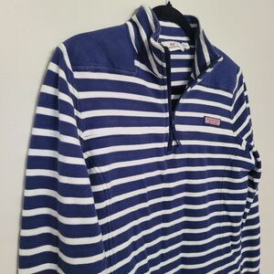 Vineyard Vines Striped Shep Shirt Women's Medium Blue White